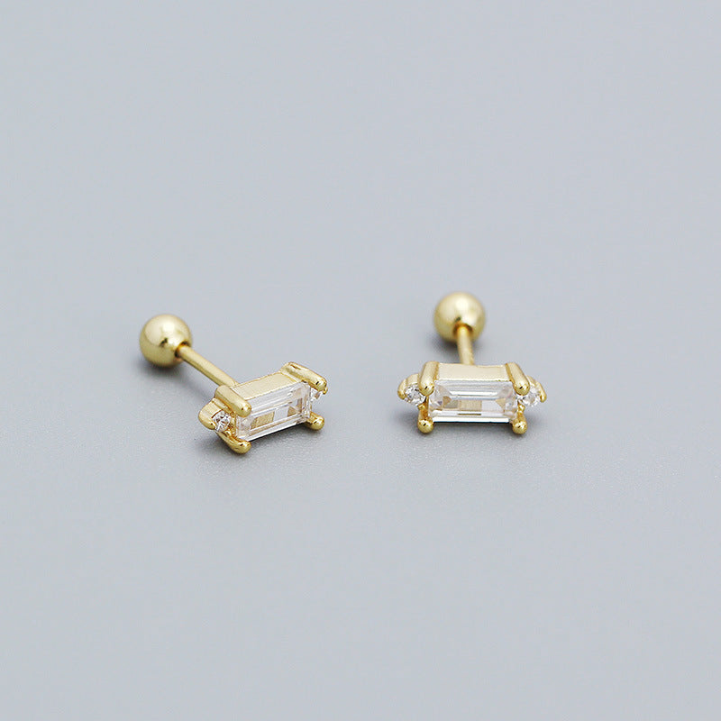 A4 Rectangular Zircon Studs