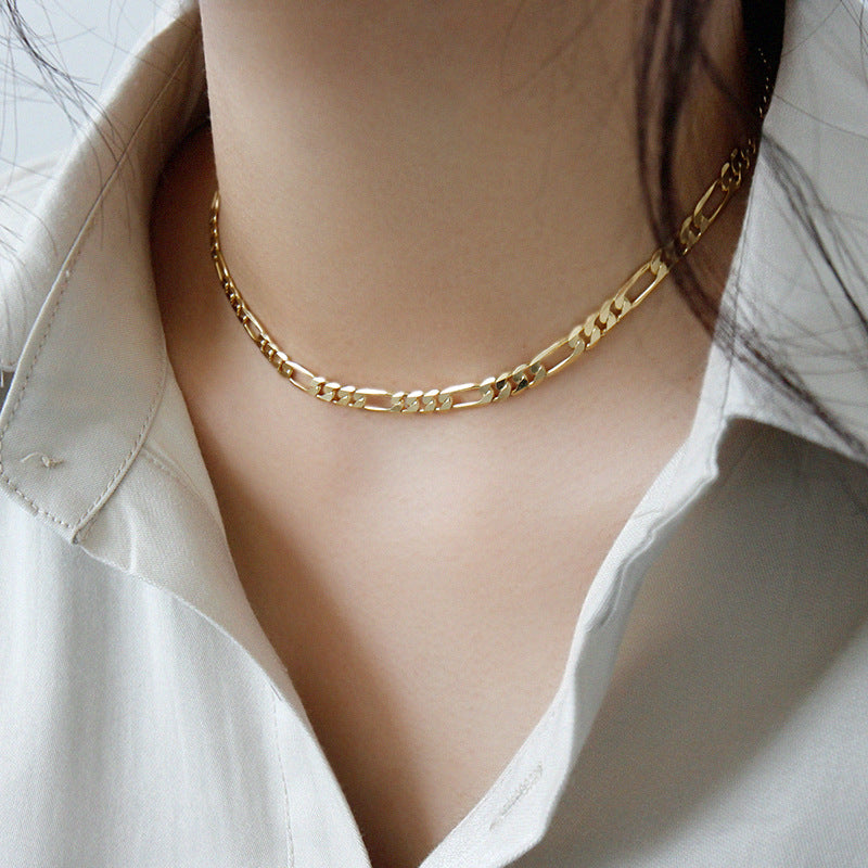 Personalized Chain Necklace 18K Gold Plated Sterling Silver