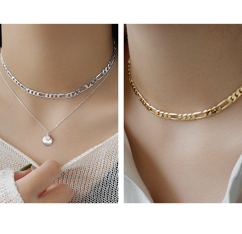 Personalized Chain Necklace 18K Gold Plated Sterling Silver