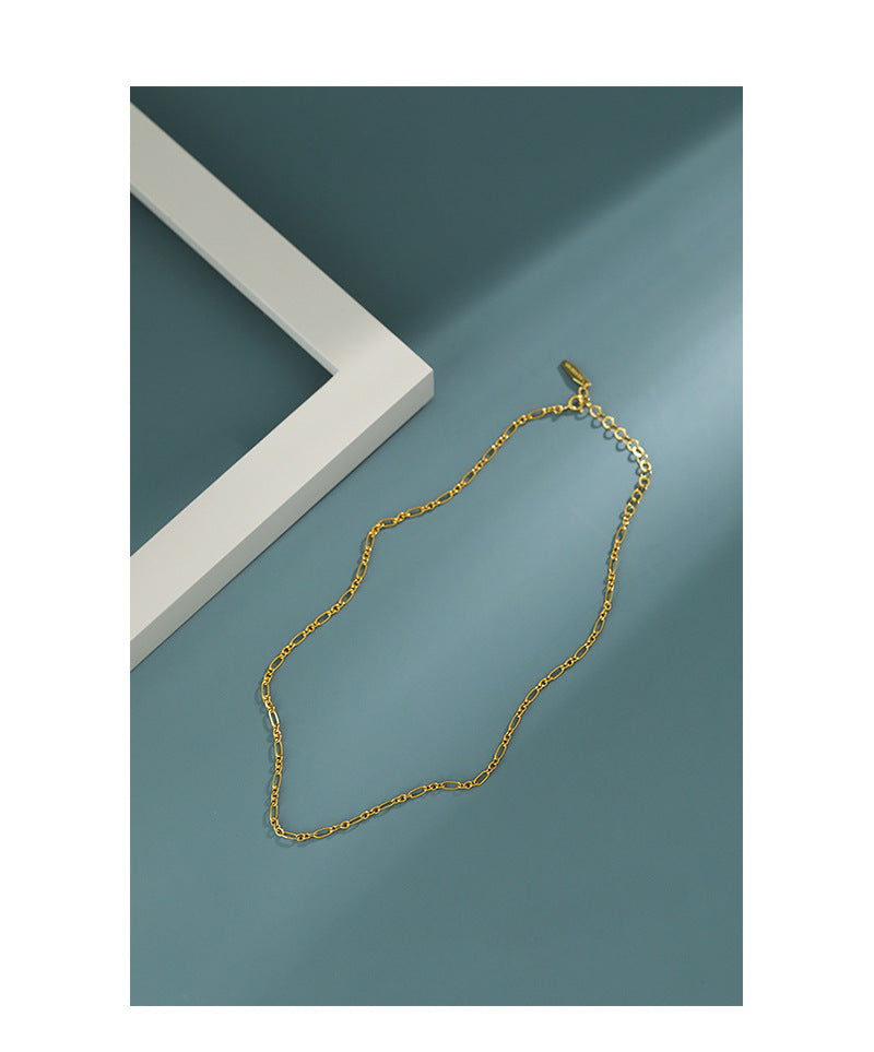 Choker Necklace 18K Gold Plated Sterling Silver