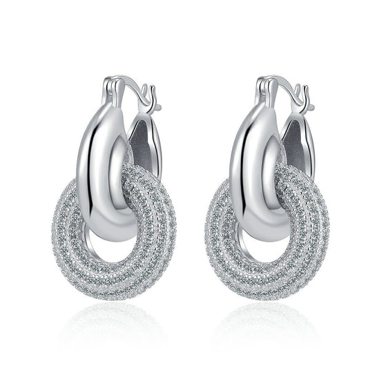 B36  Zircon Double Hoops