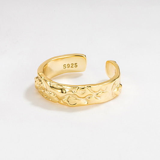 Irregular Ring 18k Gold Plated Sterling Silver