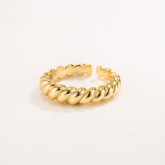 Thread Knotted Ring 18k Gold Plated Sterling Silver