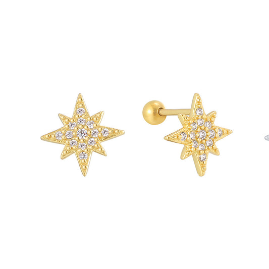 B2  Zircon Sparkling Star Studs