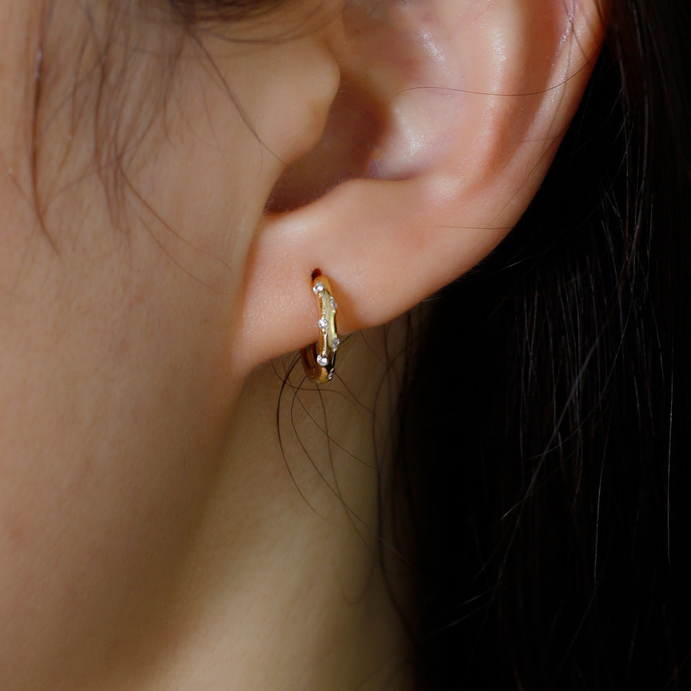 B3  Scattered Zircon Earrings