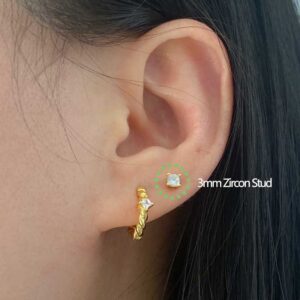 3mm Zircon Studs