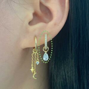 8mm Little Zircon Hoops