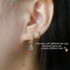 8mm Little Zircon Hoops