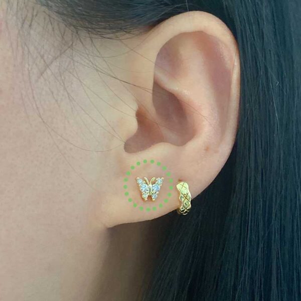 Butterfly Zircon Stud
