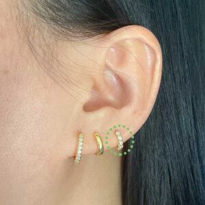 5.5mm Zircon Huggie-1 5.5mm Zircon Huggies