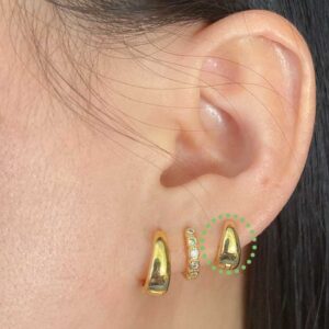 6mm Water Drop Huggie Hoop-1 6mm Water Drop Huggies